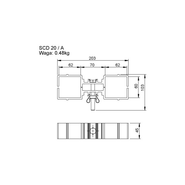 Stabilizator za dve nogi za odre Aludeck Light SCD