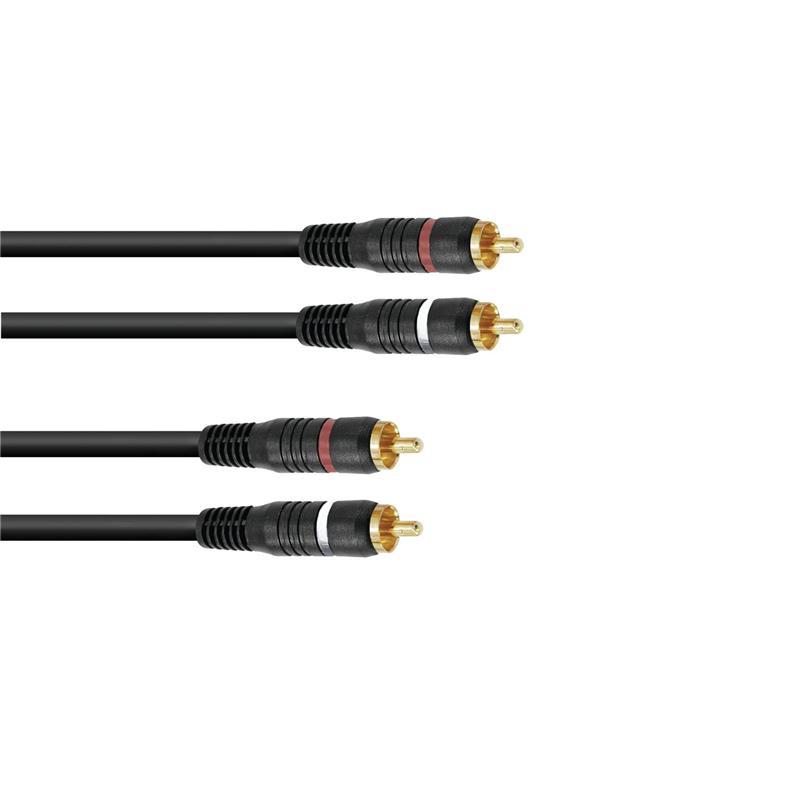 OMNITRONIC RCA cable 2x2 15m