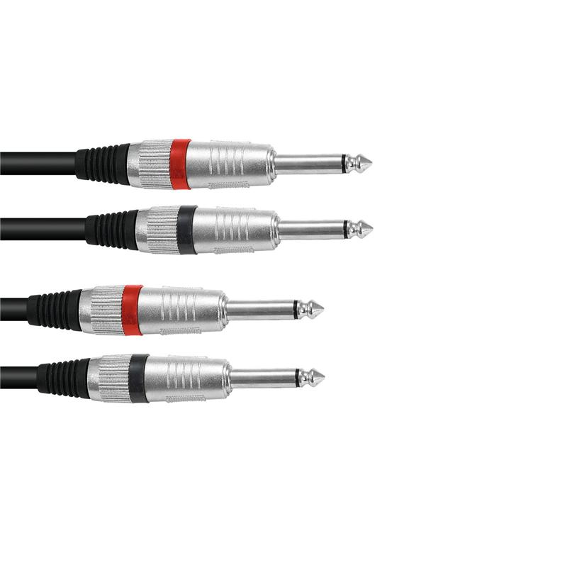 OMNITRONIC Jack cable 2x2 Jack mono 1.5m