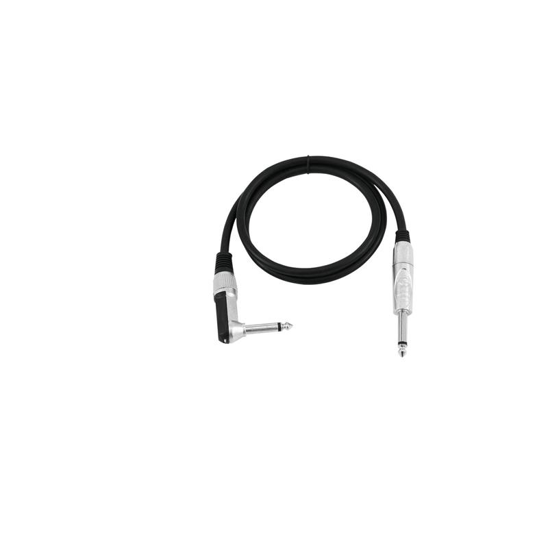 OMNITRONIC Jack cable 6.3 mono 1x 90? 0.9m bk