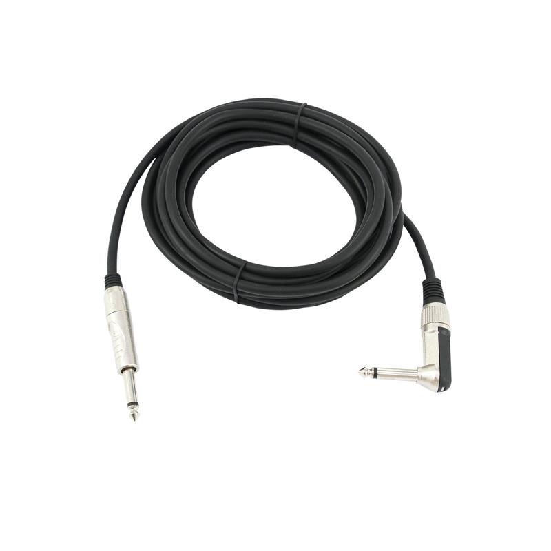 OMNITRONIC Jack cable 6.3 mono 1x 90? 3m bk