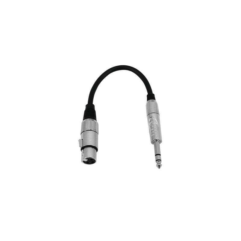 OMNITRONIC Adaptercable XLR(F)/Jack stereo 0.2m bk