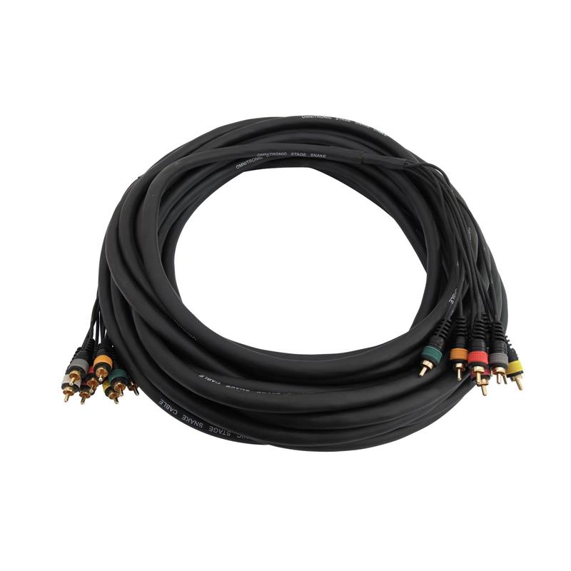 OMNITRONIC Snake cable 8xRCA/8xRCA 15m