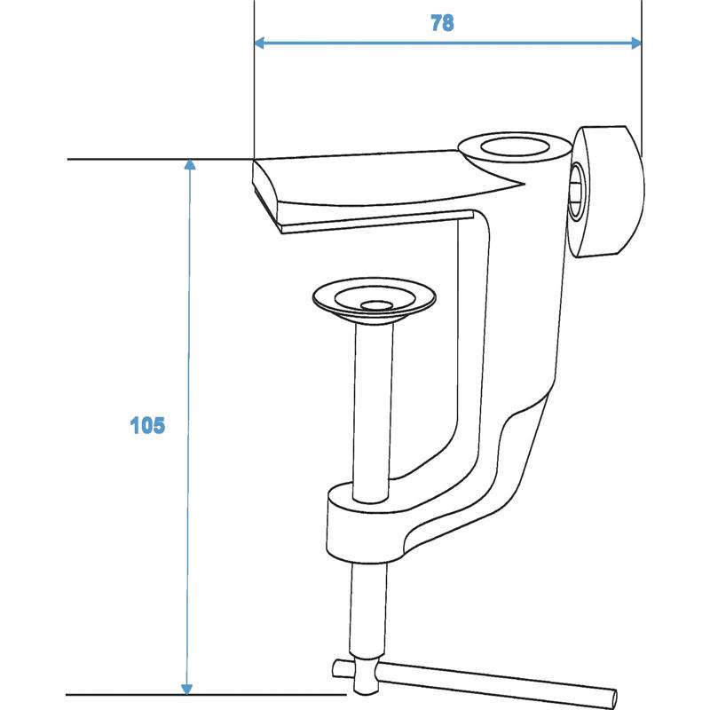 OMNITRONIC Holder Type A f. Table-Microphone Arm bk