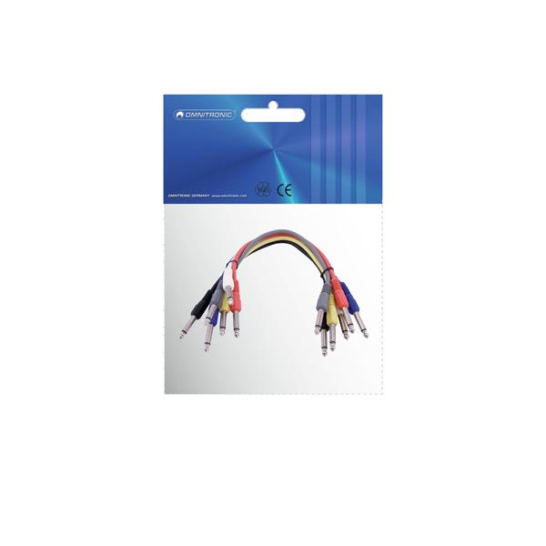 OMNITRONIC Jack cable 6.3 Patchcord mono 6x0.6m