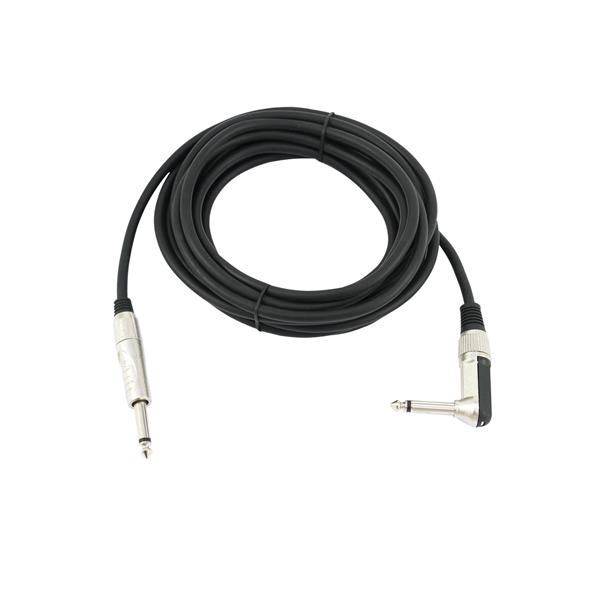 OMNITRONIC Jack cable 6.3 mono 1x 90? 3m bk