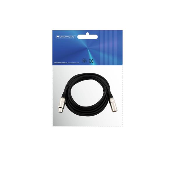 OMNITRONIC XLR cable 3pin 1m bk