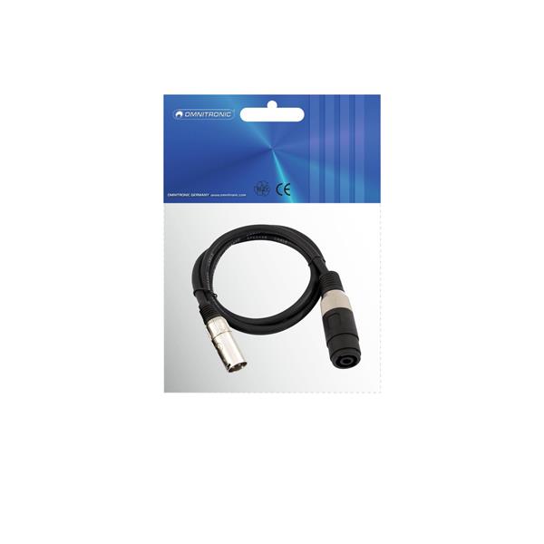 OMNITRONIC Adaptercable Speaker(F)/XLR(M) 1m bk