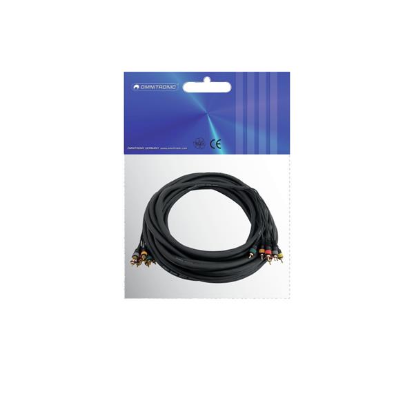 OMNITRONIC Snake cable 8xRCA/8xRCA 15m