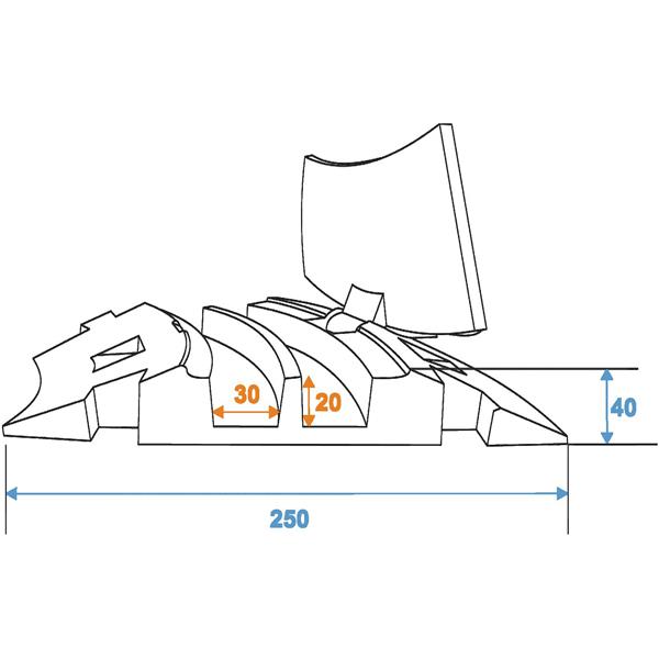 EUROLITE Cablebridge 2 Channels curve 35 degr.