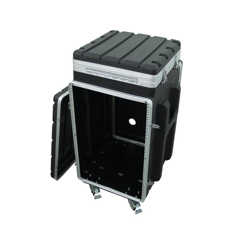 ROADINGER Combi case plastic 10/16U with wheels