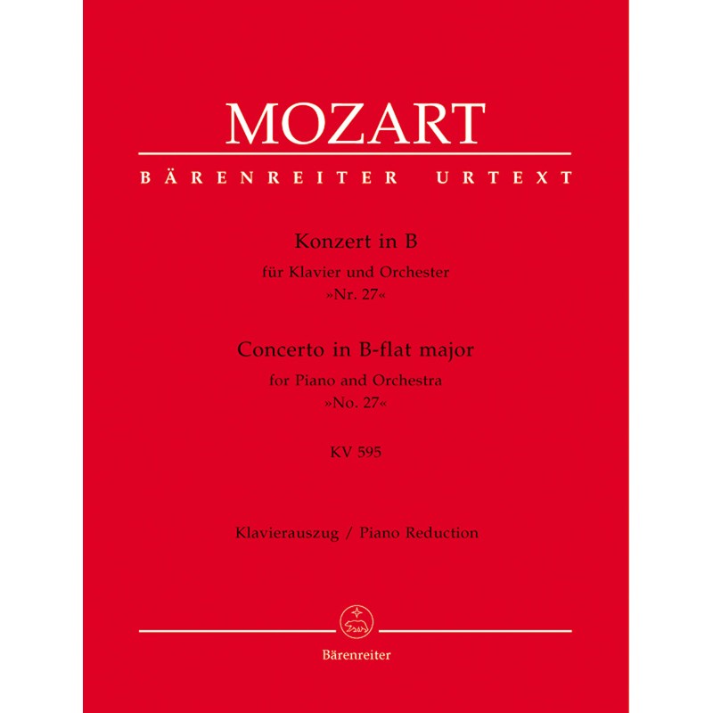 W. A. Mozart/J. Faber: Concerto in B-flat major for Piano and Orchestra No.27 KV 595