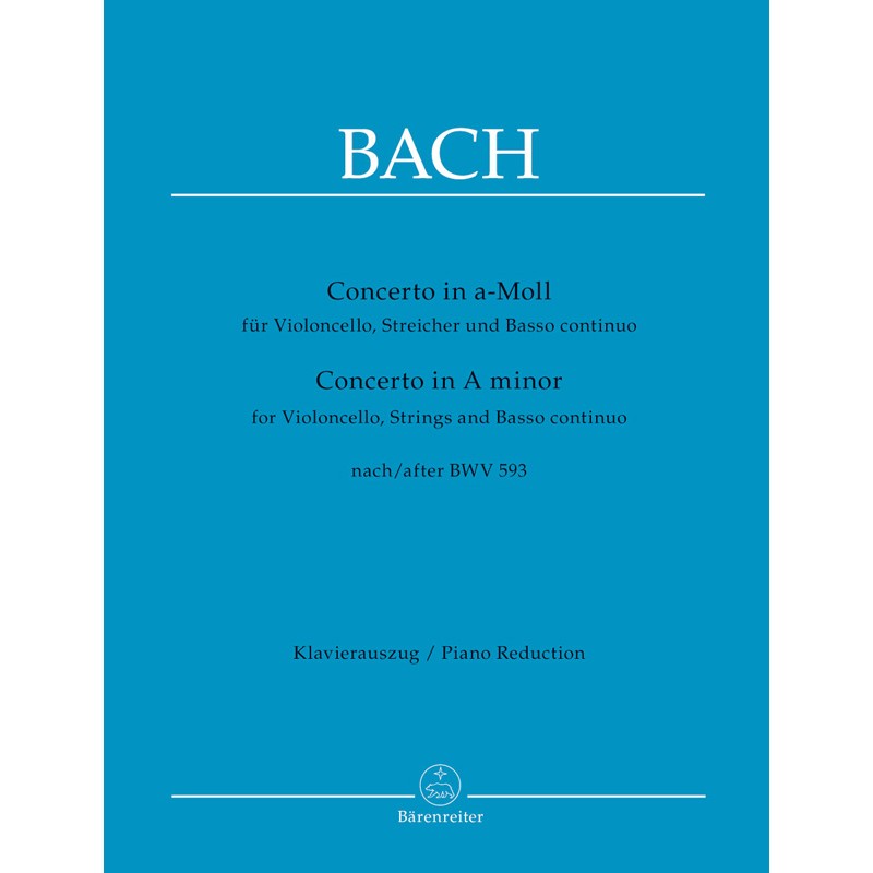 J. S. Bach: Concerto in A minor for Violoncello, Strings and Basso continuo after BWV 593