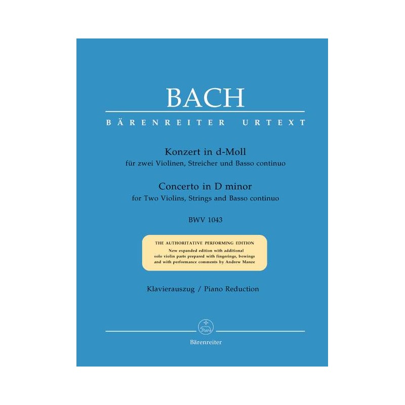 J. S. Bach: Concerto in D minor for Two Violins, Strings and Basso continuo BWV 1043