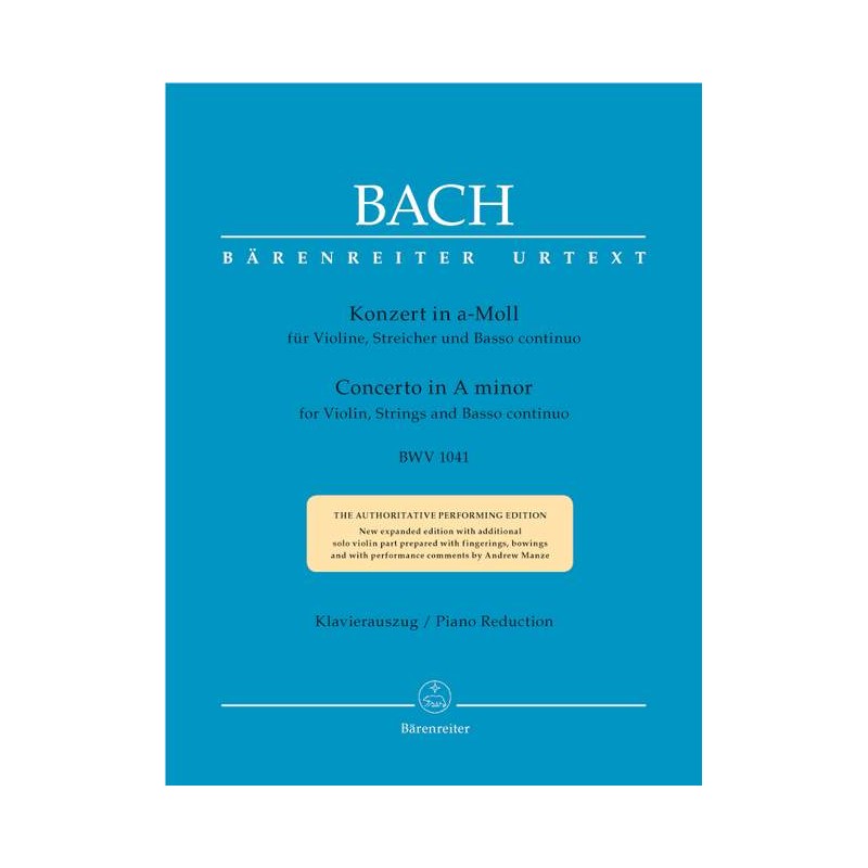 J. S. Bach: Concerto in A minor for Violin, Strings and Basso continuo BWV 1041