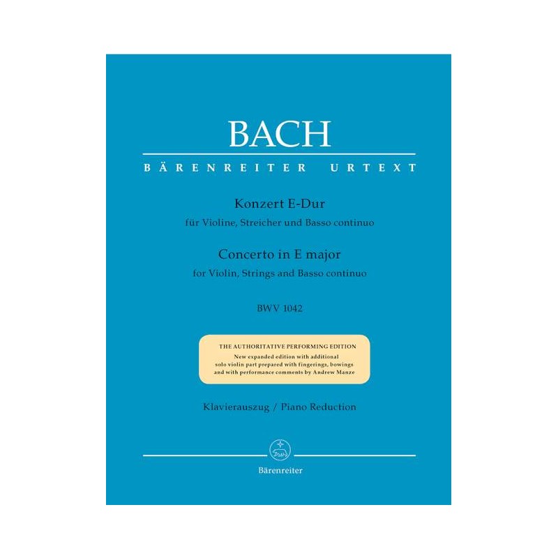 J. S. Bach: Concerto in E major for Violin, Strings and Basso continuo BWV 1042
