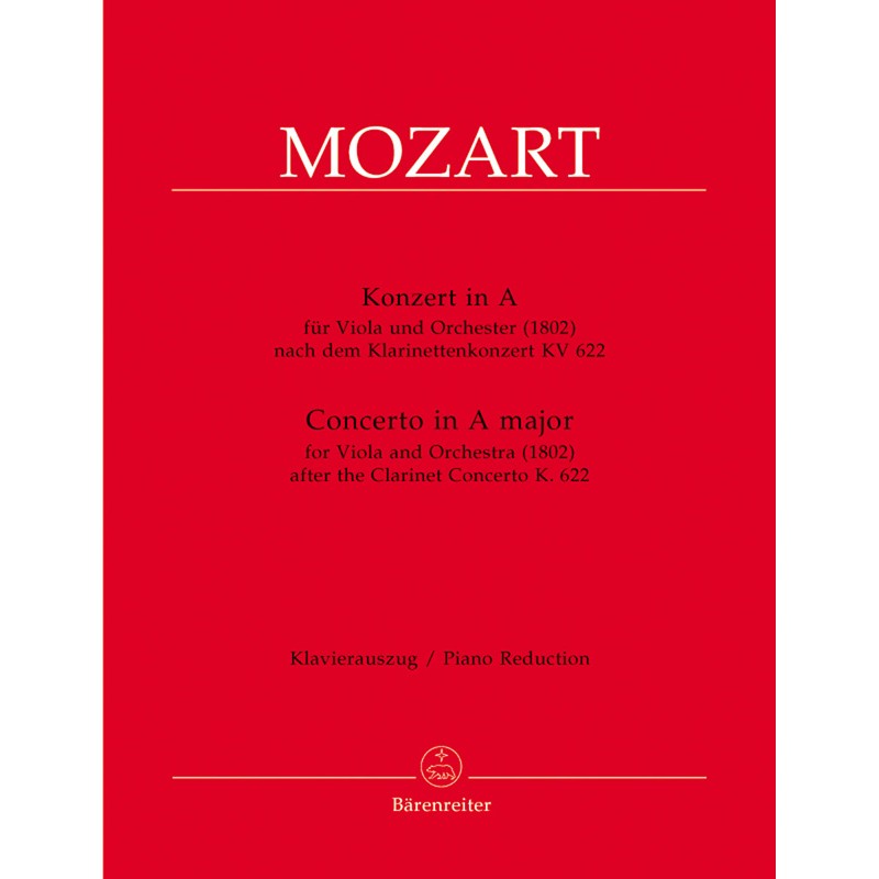 W. A. Mozart: Concerto in A major for Viola and Orchestra (1802)