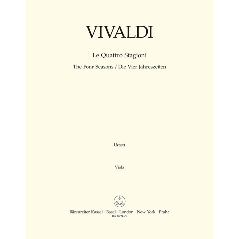 Vivaldi/Hogwood: Le Quattro Stagioni; Die Vier Jahreszeiten op. 8, Nr. 1 - 4