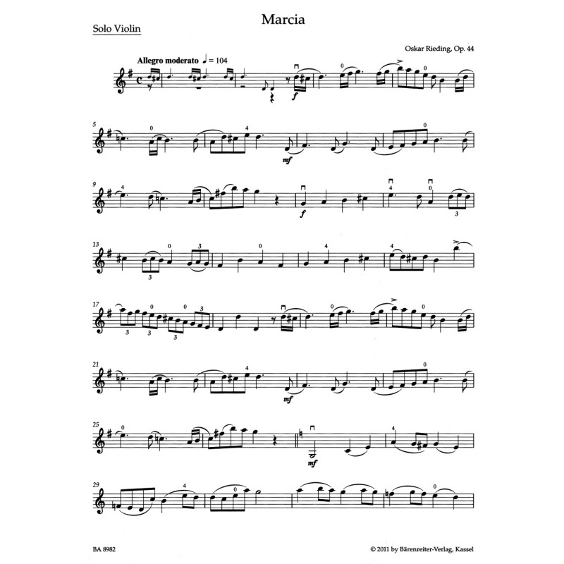 Oskar Rieding: Marcia op. 44 - Rondo op. 22/3