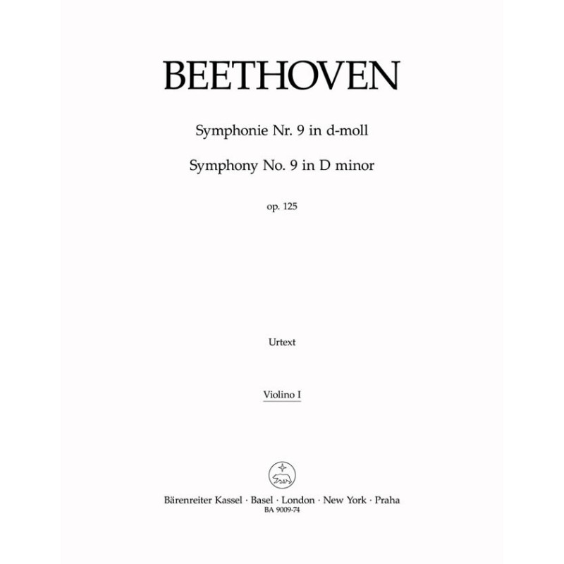 L. van Beethoven: Symphony No 9 in D minor op. 125, Violino 1