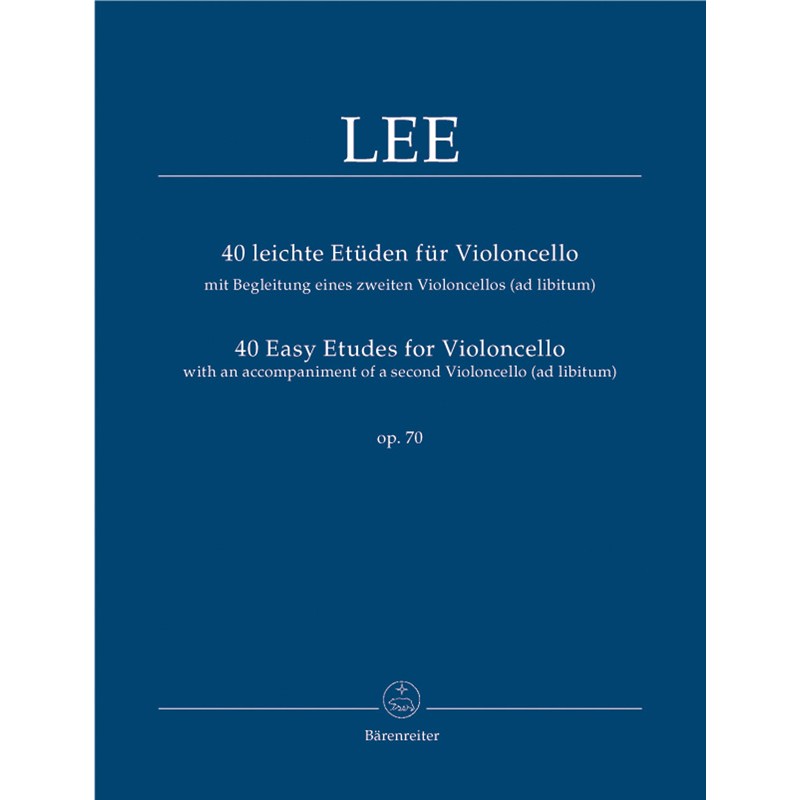 Sebastian Lee: 40 Easy Etudes for Violoncello, op. 70