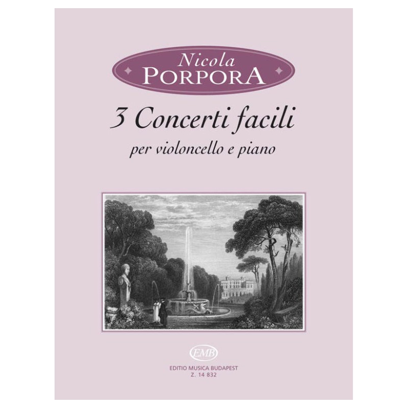 Niccola Porpora: 3 Concerti Facili per Violoncelle e Piano