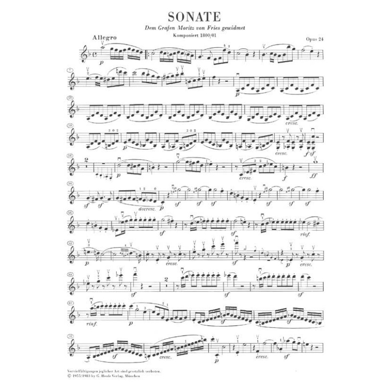 Ludwig van Beethoven: Sonata F major Op. 24