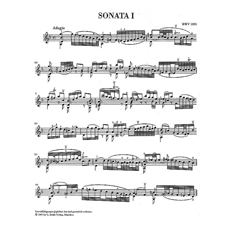 Johann Sebastian Bach: Sonatas and Partitas BWV 1001-1006 for Violin solo