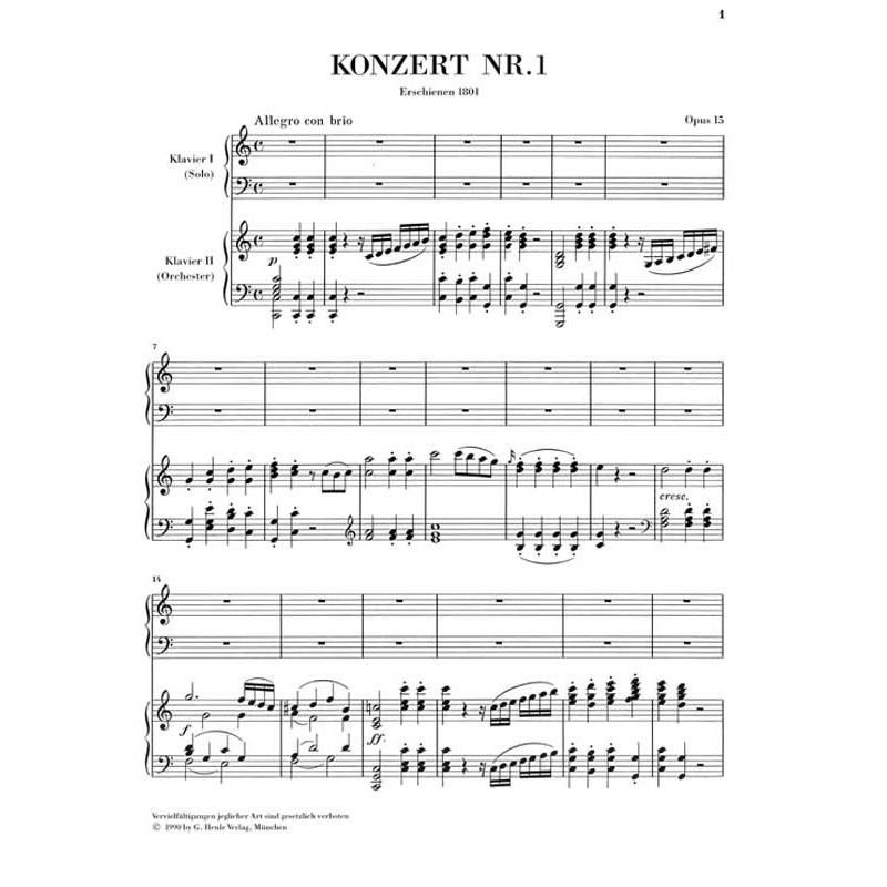 Ludwig van Beethoven: Piano Concerto no. 1 in C major Op. 15