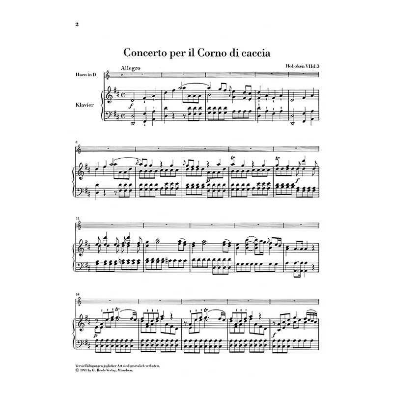 Joseph Haydn: Horn Concerto D major Hob. VIId:3