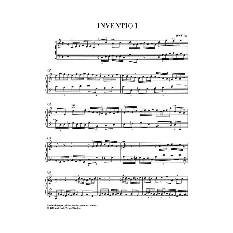 Johann Sebastian Bach: Inventions and Sinfonias BWV 772-801