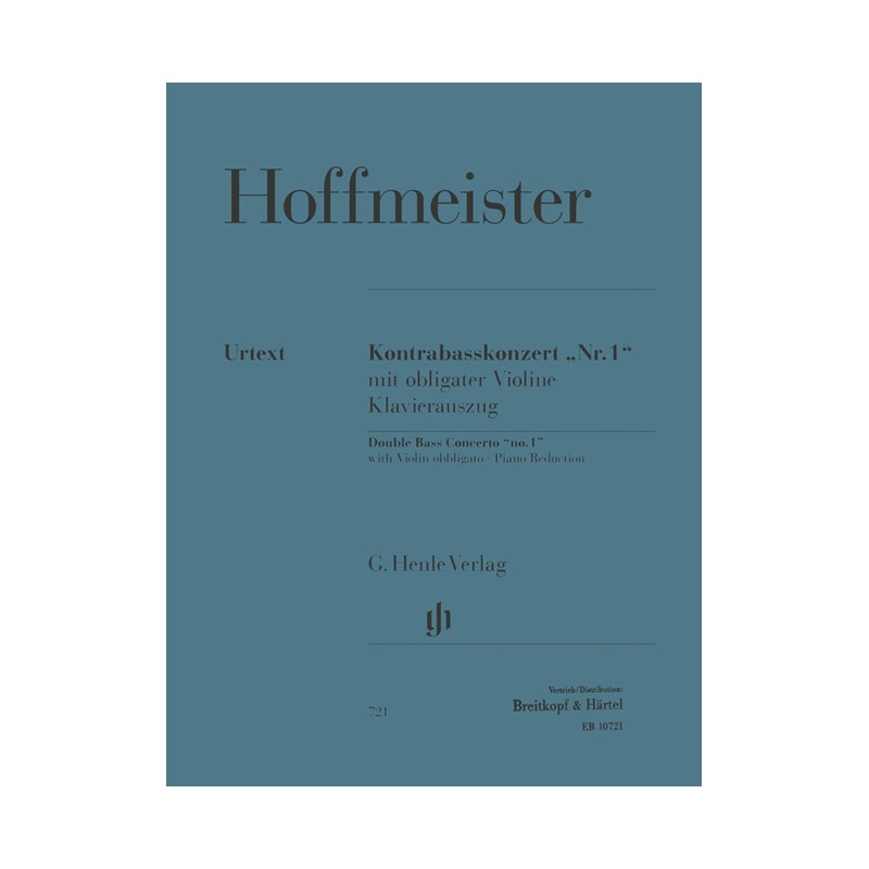 Hoffmeister: Concerto 'No. 1' for Double Bass and Orchestra (with Violin obbligato)