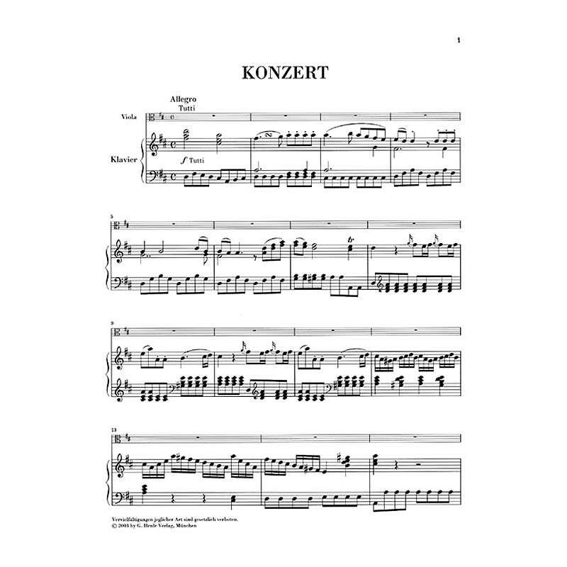 Franz Anton Hoffmeister: Viola Concerto in D major