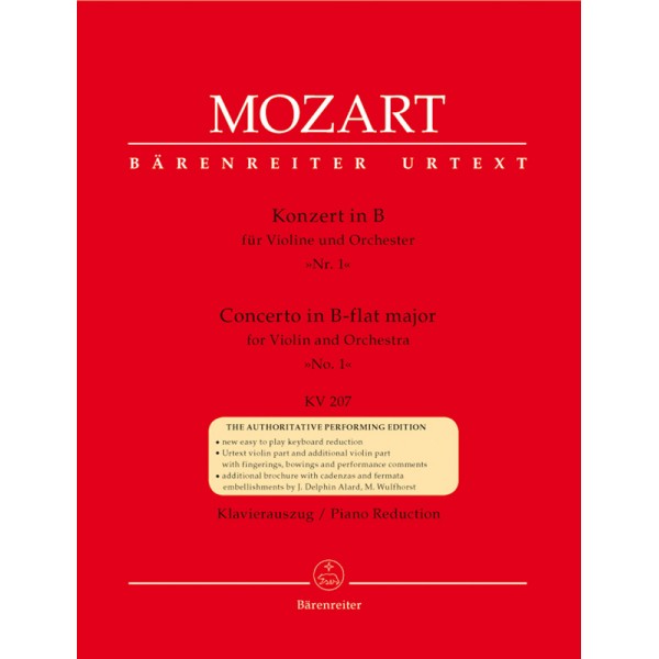 W. A. Mozart: Concerto in B-flat major for Violin and Orchestra No. 1 KV 207