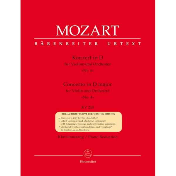 W. A. Mozart: Concerto in D major for Violin and Orchestra No.4 KV 218