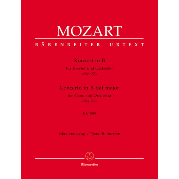 W. A. Mozart/J. Faber: Concerto in B-flat major for Piano and Orchestra No.27 KV 595