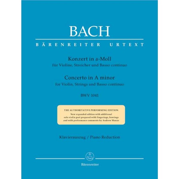 J. S. Bach: Concerto in A minor for Violin, Strings and Basso continuo BWV 1041