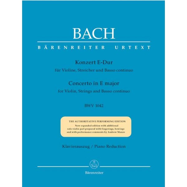 J. S. Bach: Concerto in E major for Violin, Strings and Basso continuo BWV 1042