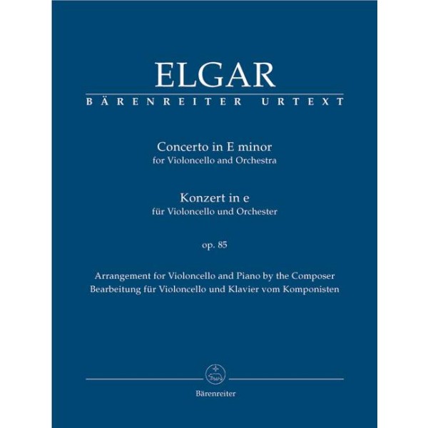 E. Elgar: Concerto in E minor for Violoncello and Orchestra op. 85, arr. for Cello and Piano