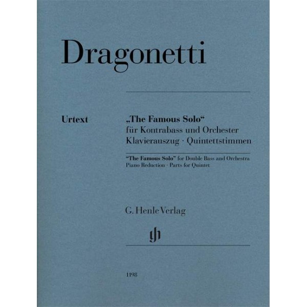 Domenico Dragonetti: The Famous Solo for Double Bass and Orchestra