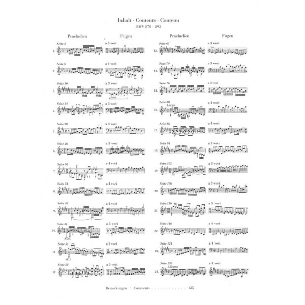 Johann Sebastian Bach: The Well-Tempered Clavier Part 2 BWV 870-893