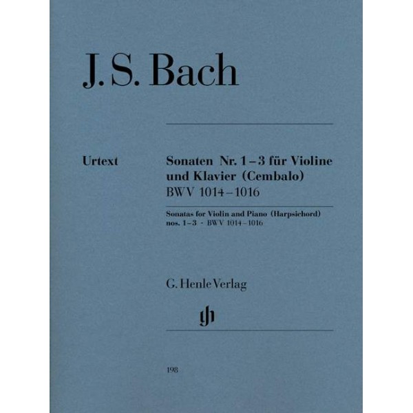 Johann Sebastian Bach: Sonatas No 1-3 for Violin and Piano (Harpsichord) BWV 1014-1016