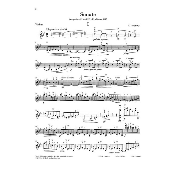Claude Debussy: Sonata for Violin and Piano