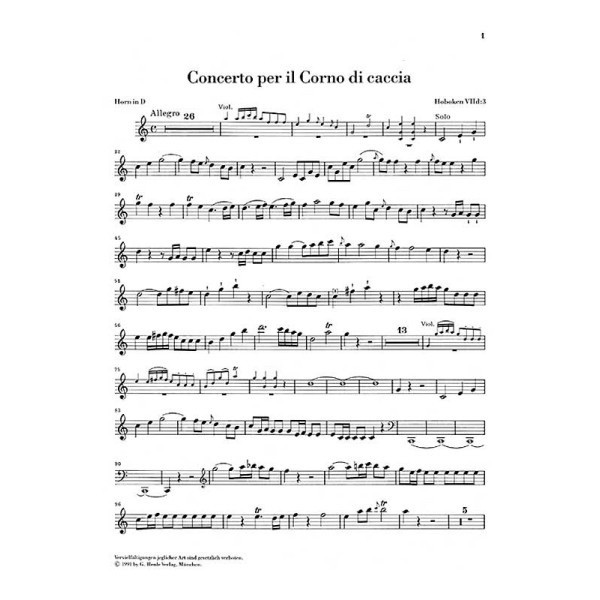Joseph Haydn: Horn Concerto D major Hob. VIId:3