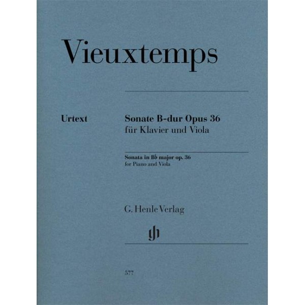 Henri Vieuxtemps: Sonata in B flat major op. 36 for Piano and Viola