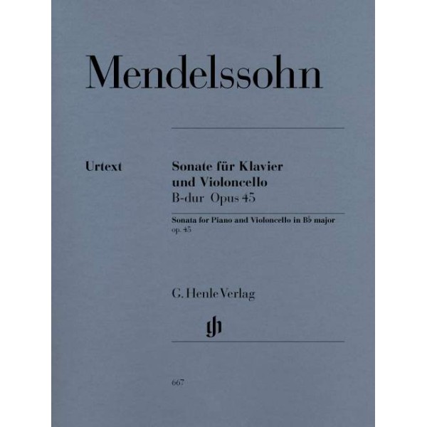 Felix Mendelssohn Bartholdy: Sonata for Piano and Violoncello B flat major Op. 45