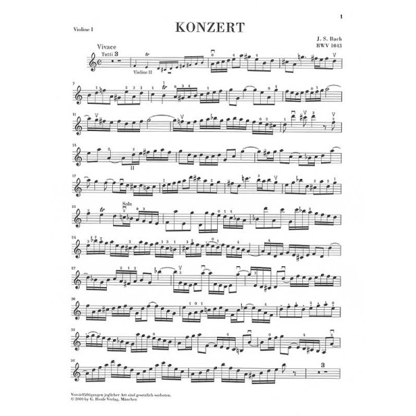 Johann Sebastian Bach: Concerto d minor BWV 1043 for 2 Violins and Orchestra