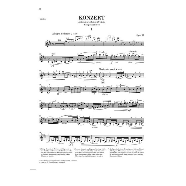 Peter Iljitsch Tschaikowsky: Violin Concerto in D major Op. 35