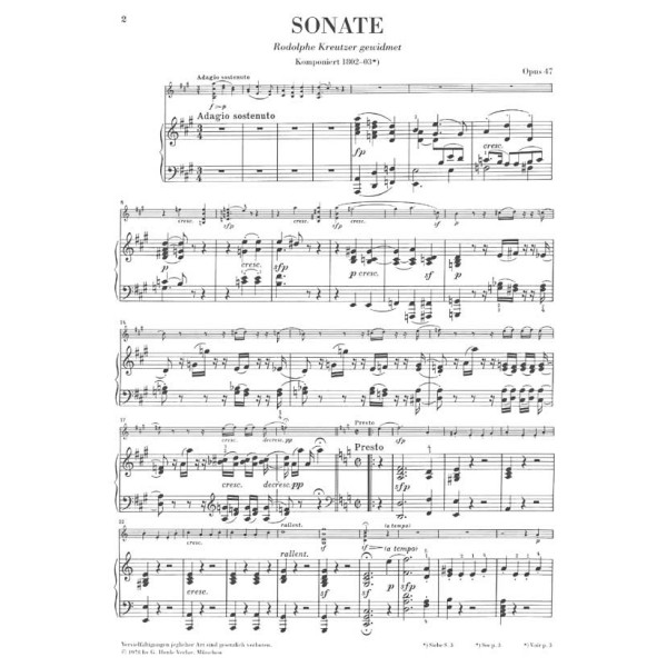 Ludwig van Beethoven: Sonata for Piano and Violin in A major Op. 47
