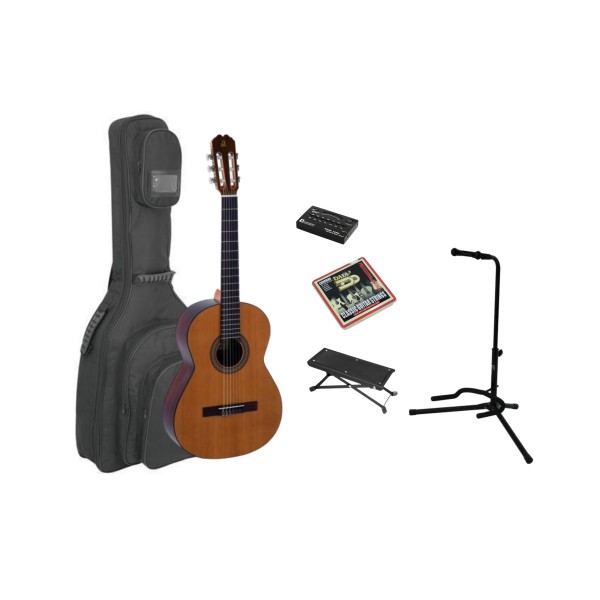 Kitarski SET: klasična kitara Malaga, torba, pručka, uglaševalec, dodatne strune in stojalo